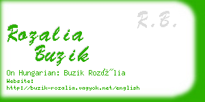 rozalia buzik business card